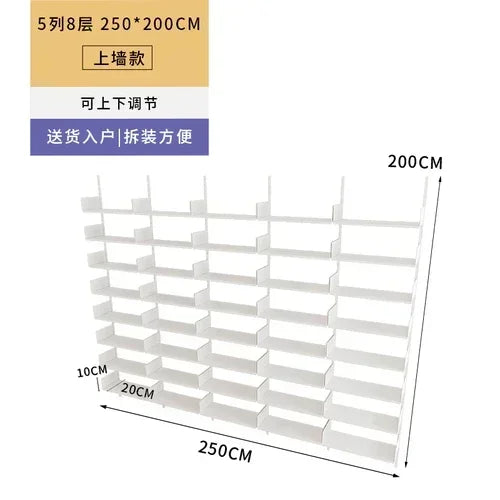 Metal Display Bookcase Magazine Rack Wall Modern Bookcase