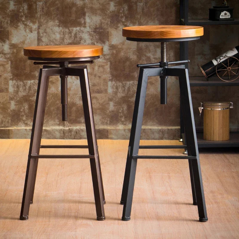 Industrial Swivel Bar Stools ,Wrought-iron Bar Chair,Household Lift