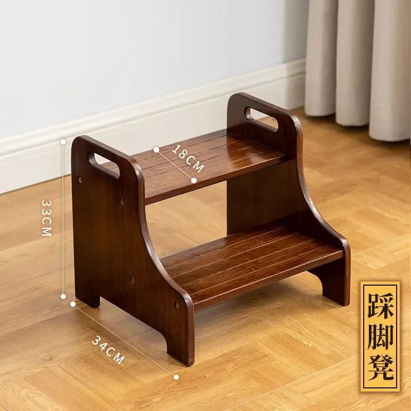 Step Two Step Stool on A Footstool Solid