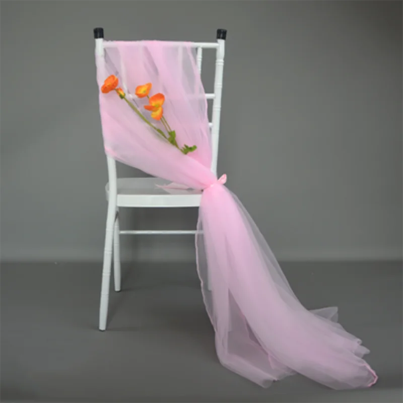 50pcs Soft Yarn Chair Sashes Chair Bows Wedding