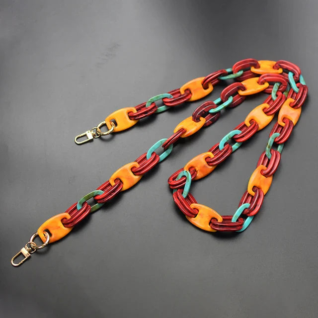 Multifunctional cross body women acrylic handbag strap bag