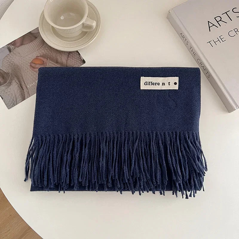 Luxury Brand Wool Scarf For Women Men Solid