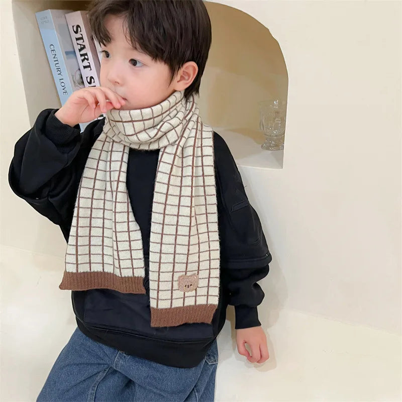 Winter Knitted Scarf For Children Warm Long Scarves
