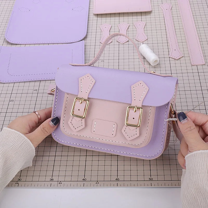DIY Leather Cambridge Bag Handmade Sewing Women Crossbody