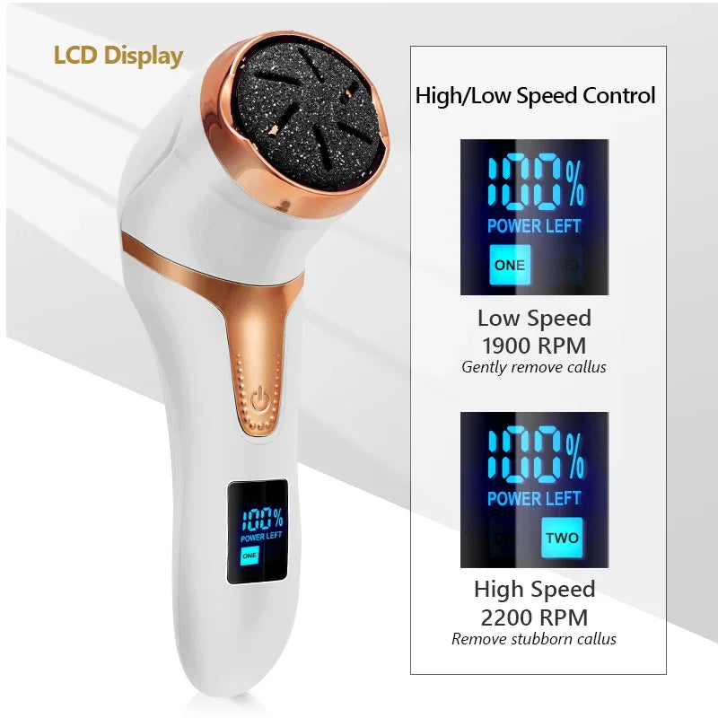 Rechargeable Electric Foot File Electric Pedicure Sander IPX7