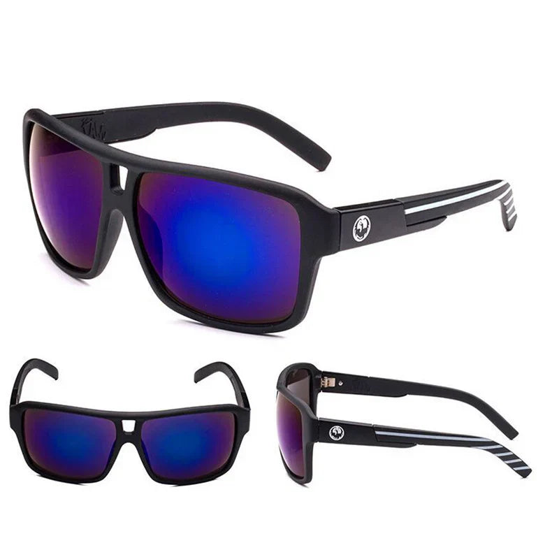 Square Sunglasses Men Dragon Brand Designer Mirror Driving