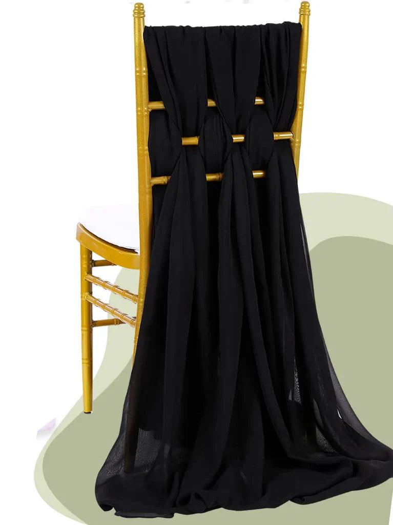 10pcs Wedding Chair Decors Chiffon Chair Sashes Wedding