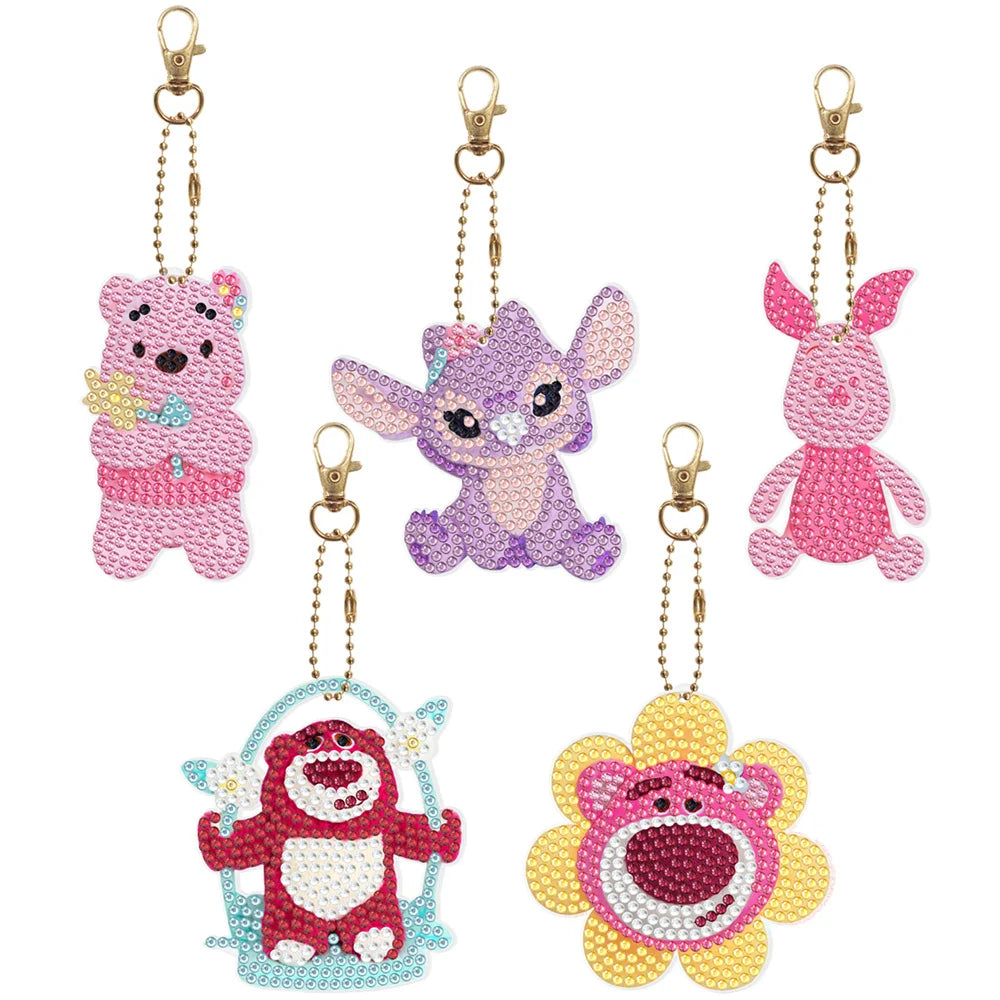 Disney animal key DIY Diamond Painting Keychain Embroidery