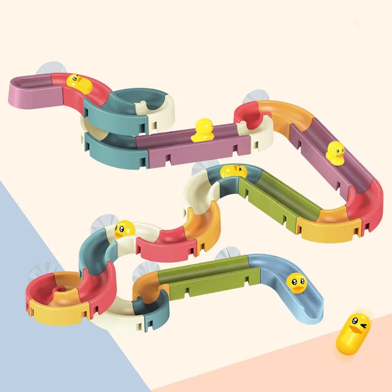 DIY Baby Bath Toys Marble Race Run Assembling
