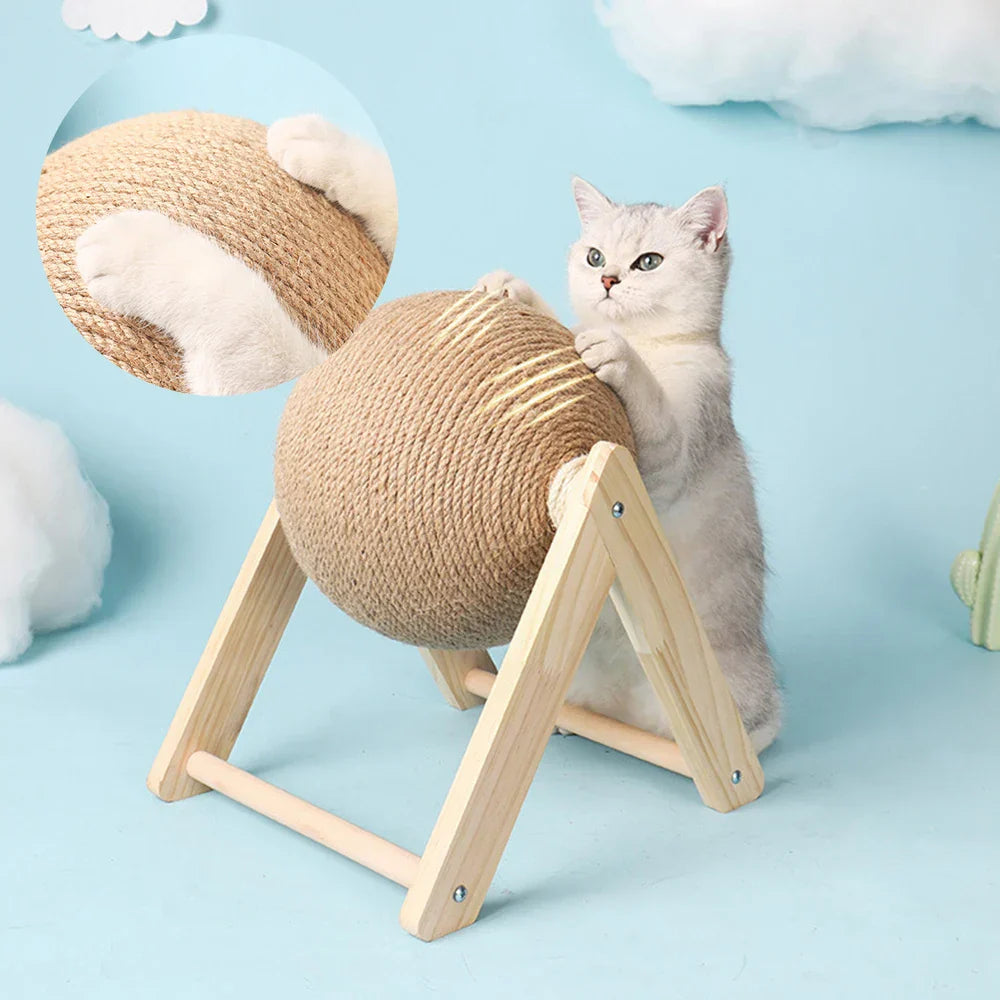 Cat Scratcher Toy Pet Scratching Ball Kitten Sisal