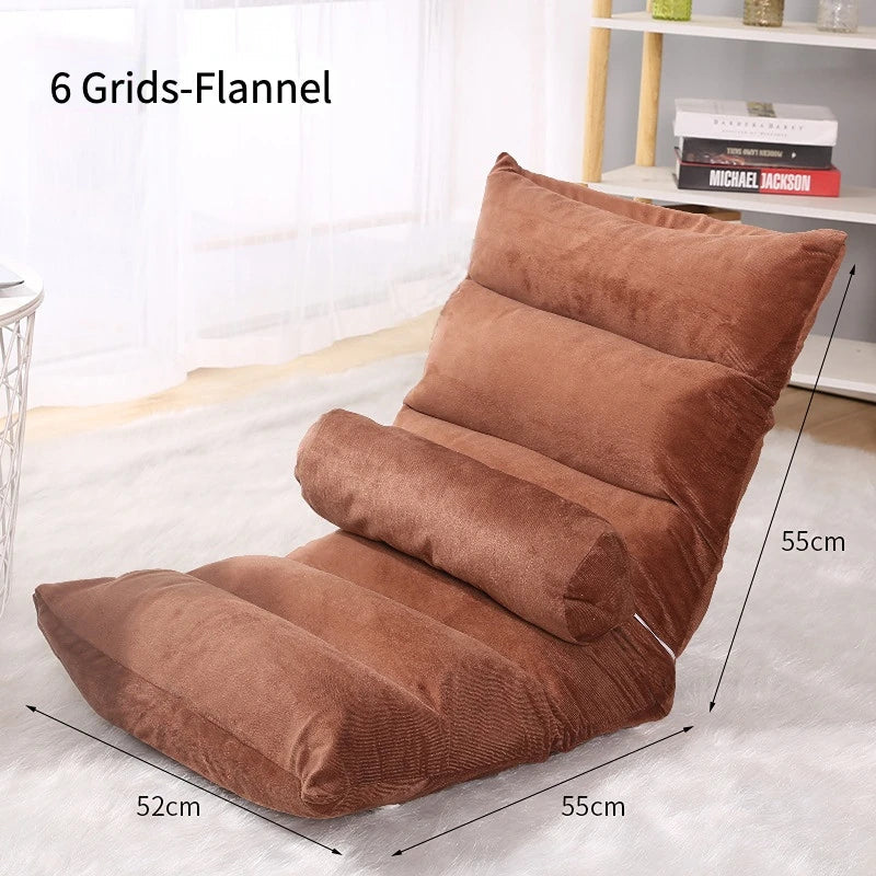 Portable Floor Chair Legless Tatami Chair with Back