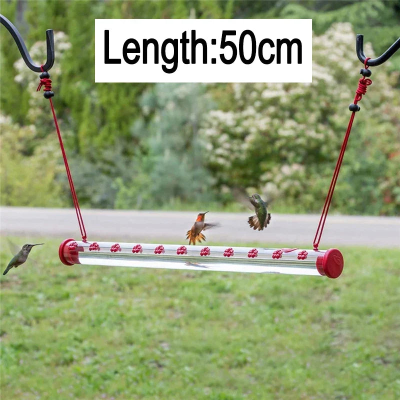Hummingbird Feeder with Hole Birds Feeding Transparent Pipe