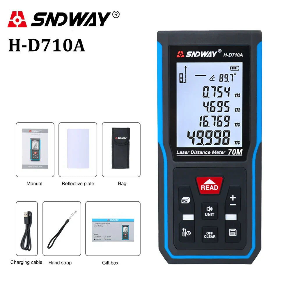 SNDWAY Laser Distance Meter Digital Rangefinder Mini Laser