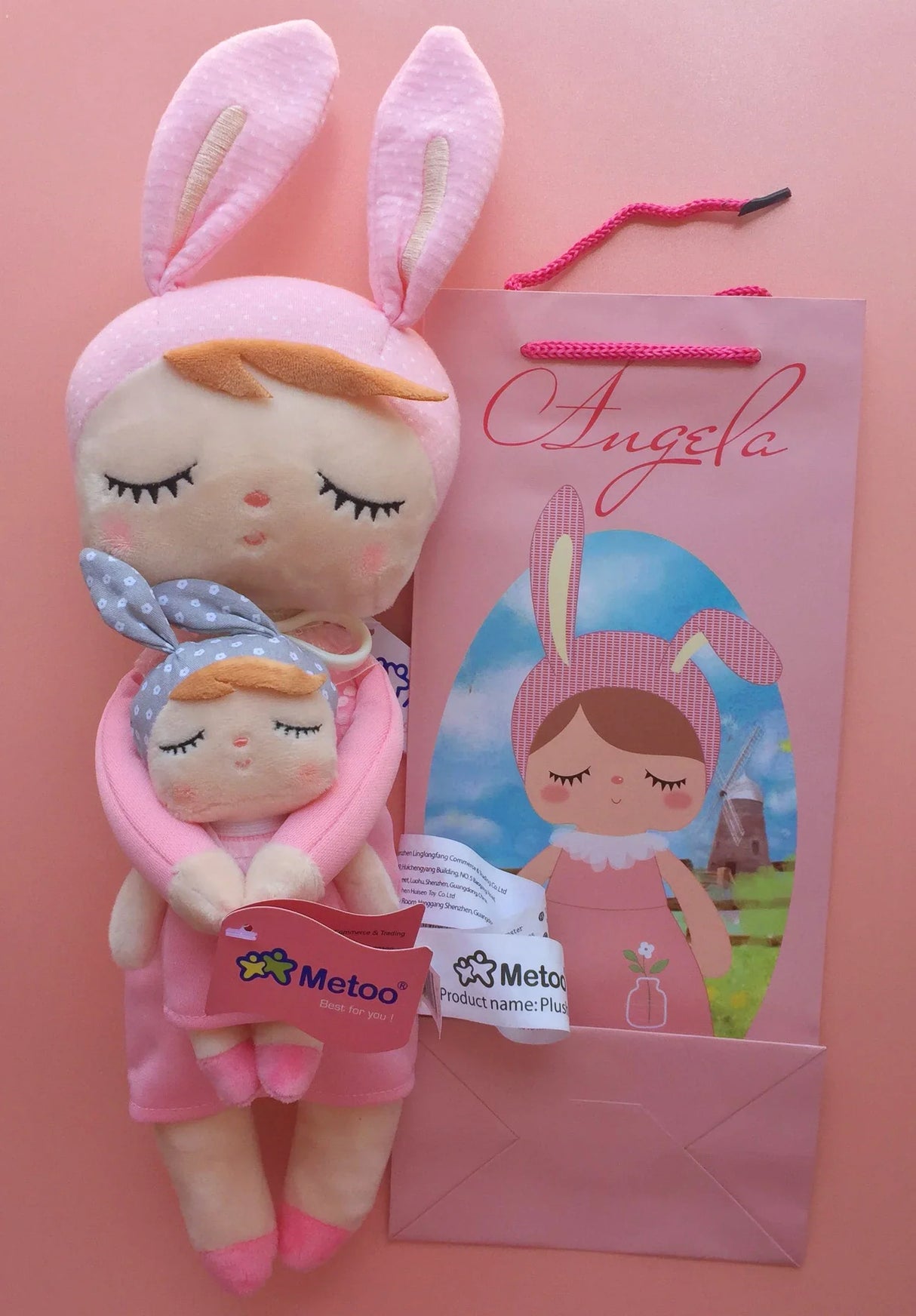 Metoo Doll Stuffed Toys Kawaii Mother and Kid