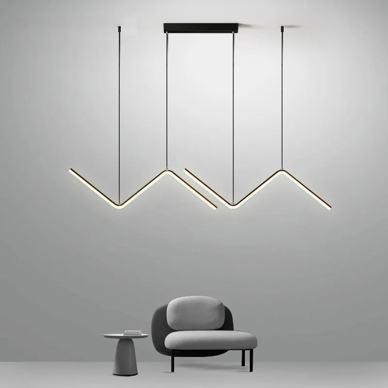 Modern LED Pendant Light Nodic Gold Hanging Chandelier