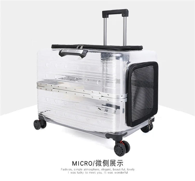 Pet Trolley Bag Case Carrier for Cats Expands