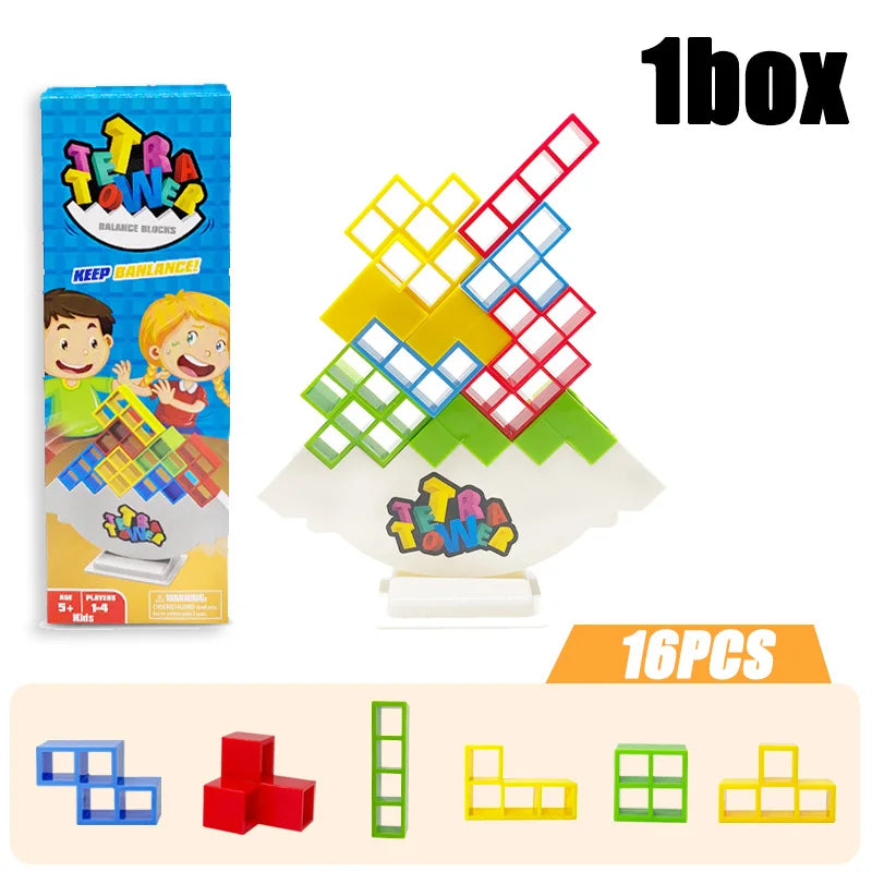 16PCS/32PCS/48PCS Russian Block Cubes Stacking Practice Children's Concentration