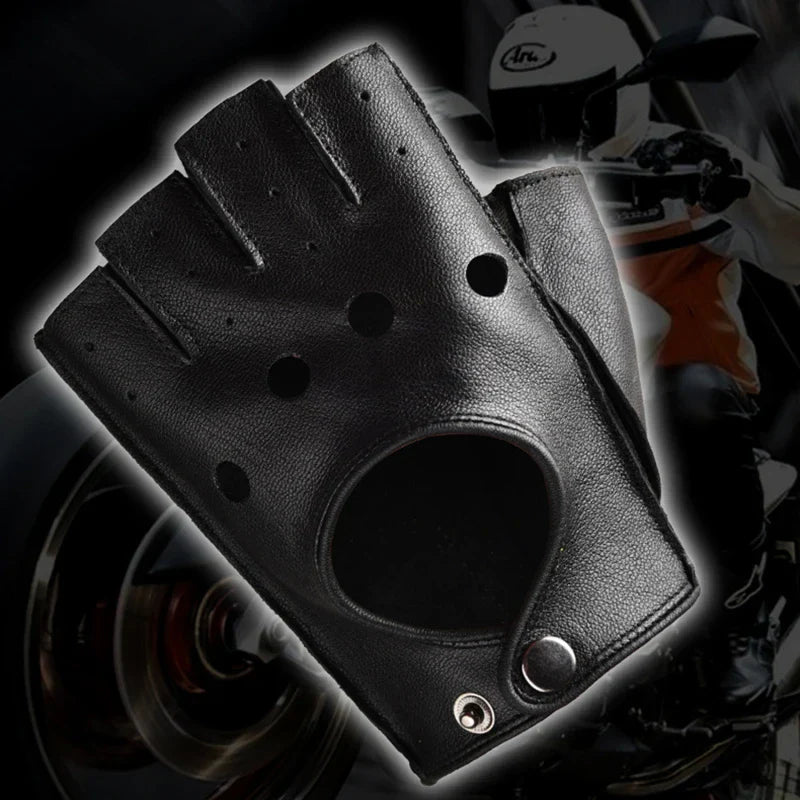 Mens Fingerless Half Finger Driving Fitness Motorcycle Cycling