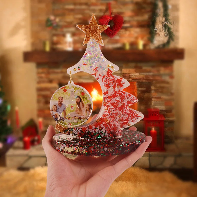 Christmas Tree Silicone Mold Hanging Photo Frame Moulds