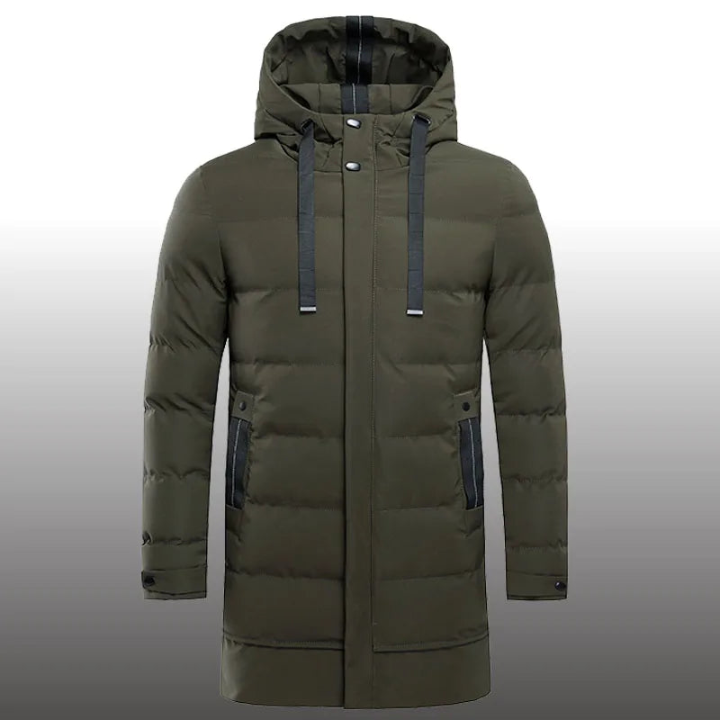 Winter Thick Warm Jacket Men Oversized Long Cotton