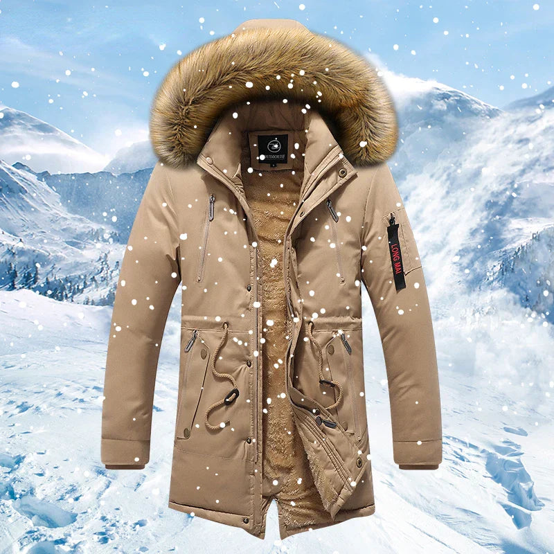 2023 Mens Winter New Windproof Warm Thick Fleece