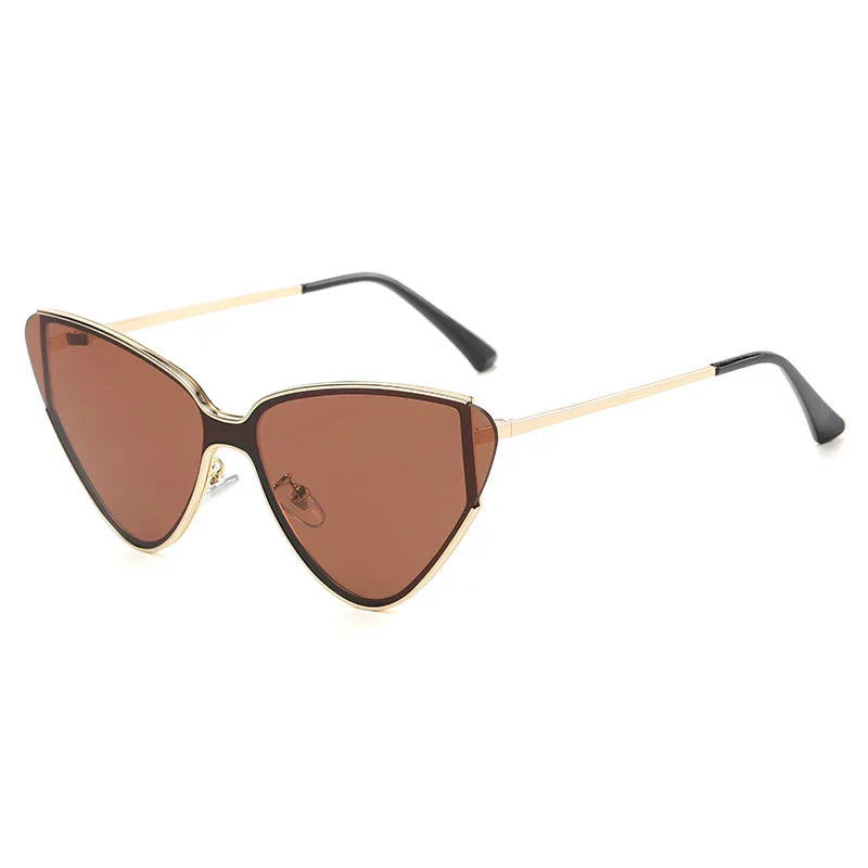 Luxury Metal Cycling Cat Eye Sunglasses Women Men