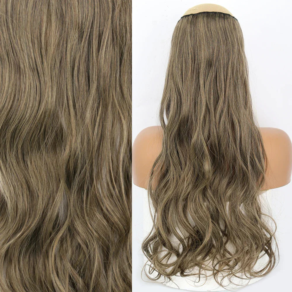 MERISIHAIR Synthetic No Clip Invisible Wire Hair Extensions