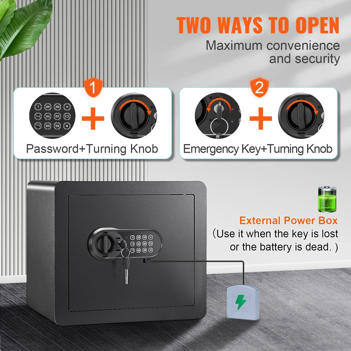 VEVOR 1.2/0.5 Cubbic Fit Electronic Safe Deposit Safe