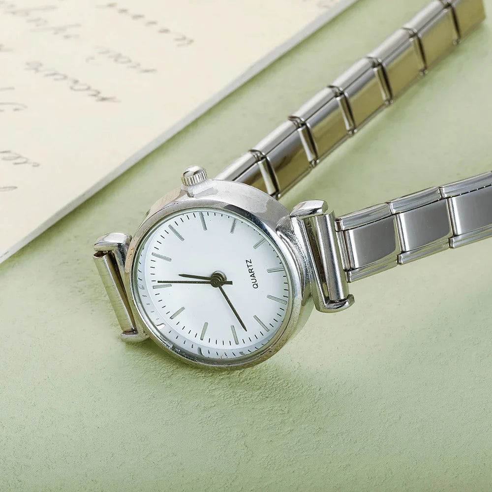 Hapiship Fashion Women's Stainless Steel White Black Watch