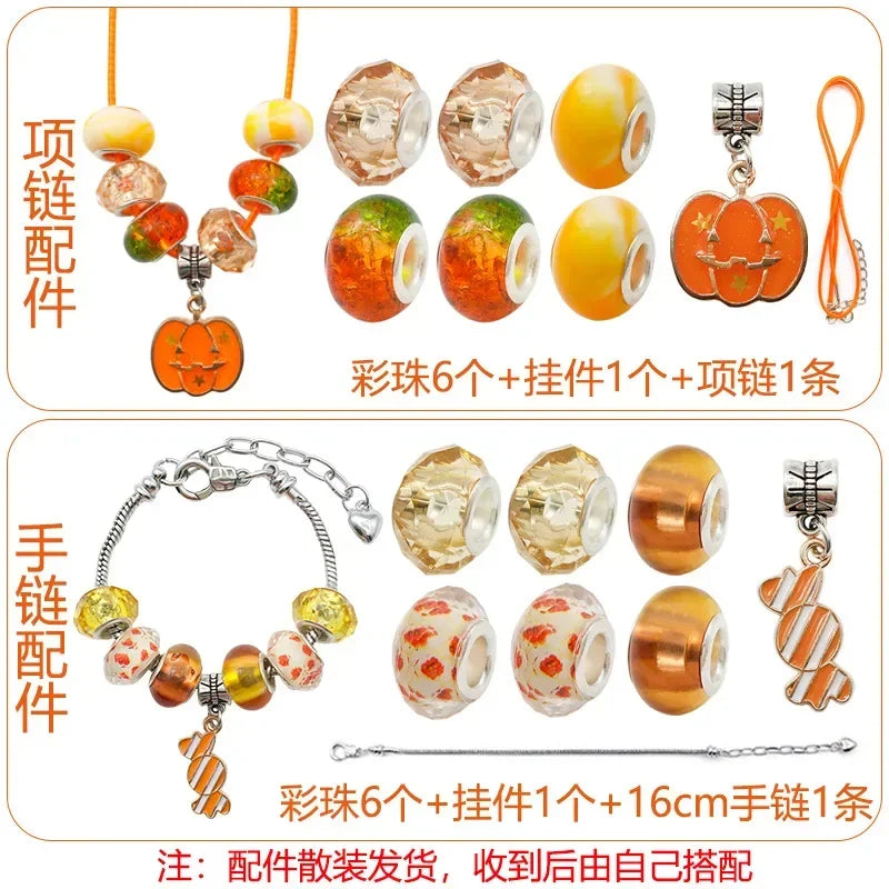 DIY Charms Bracelet Making Set Spacer Beads Pendant