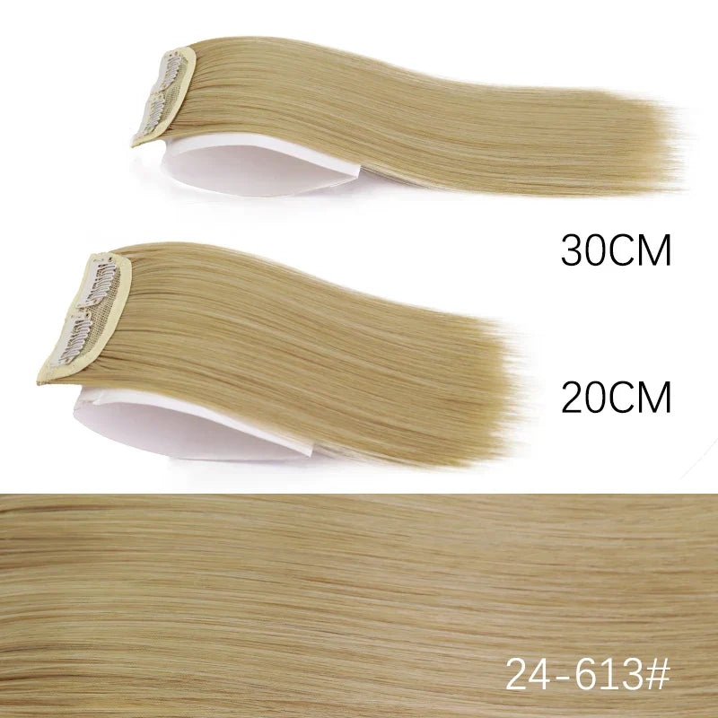 AZQUEEN Synthetic 20cm/30cm Invisible Straight Pads Clip In