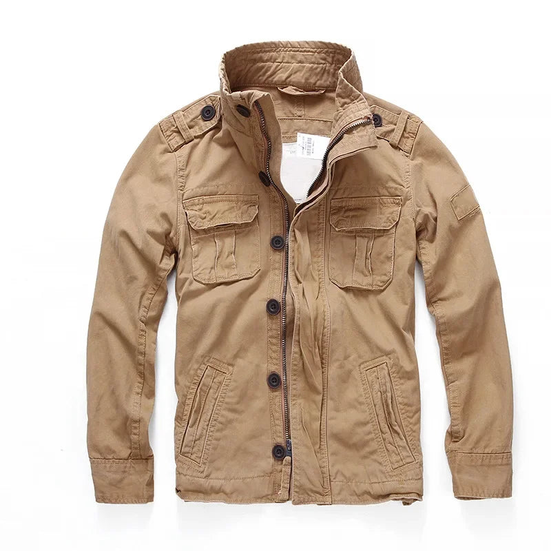 Men Jacket Men M65 Denim Retro Cargo Jacketes
