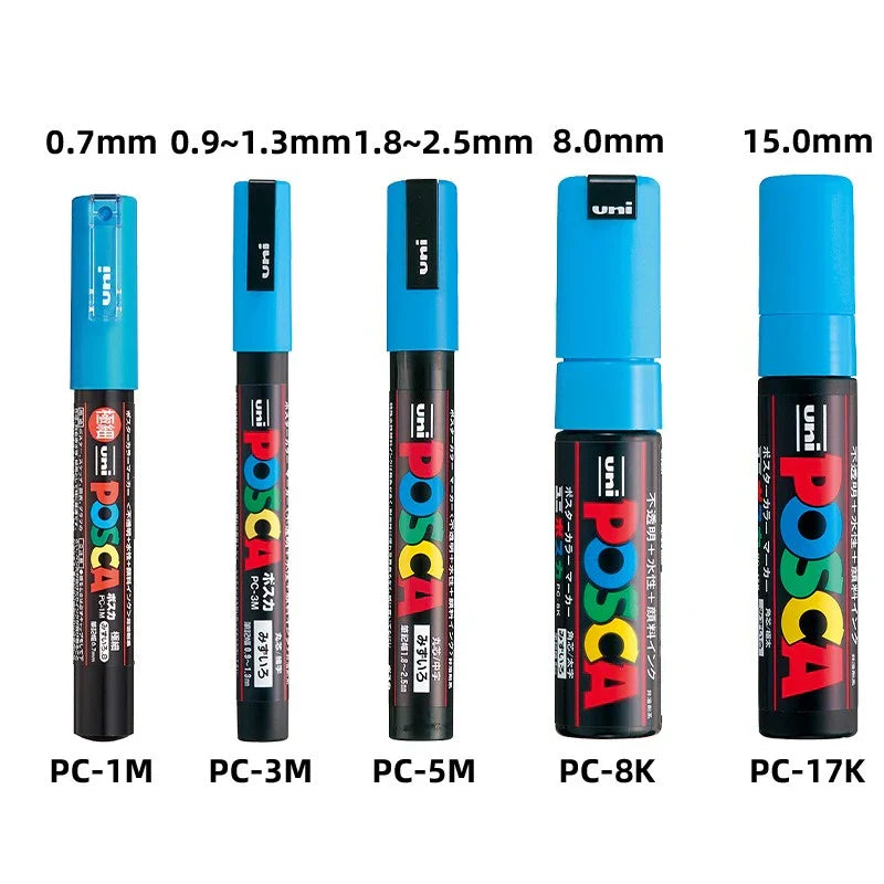 Uni Marker Pen, PC-3M Acrylic posca marcadores permanent