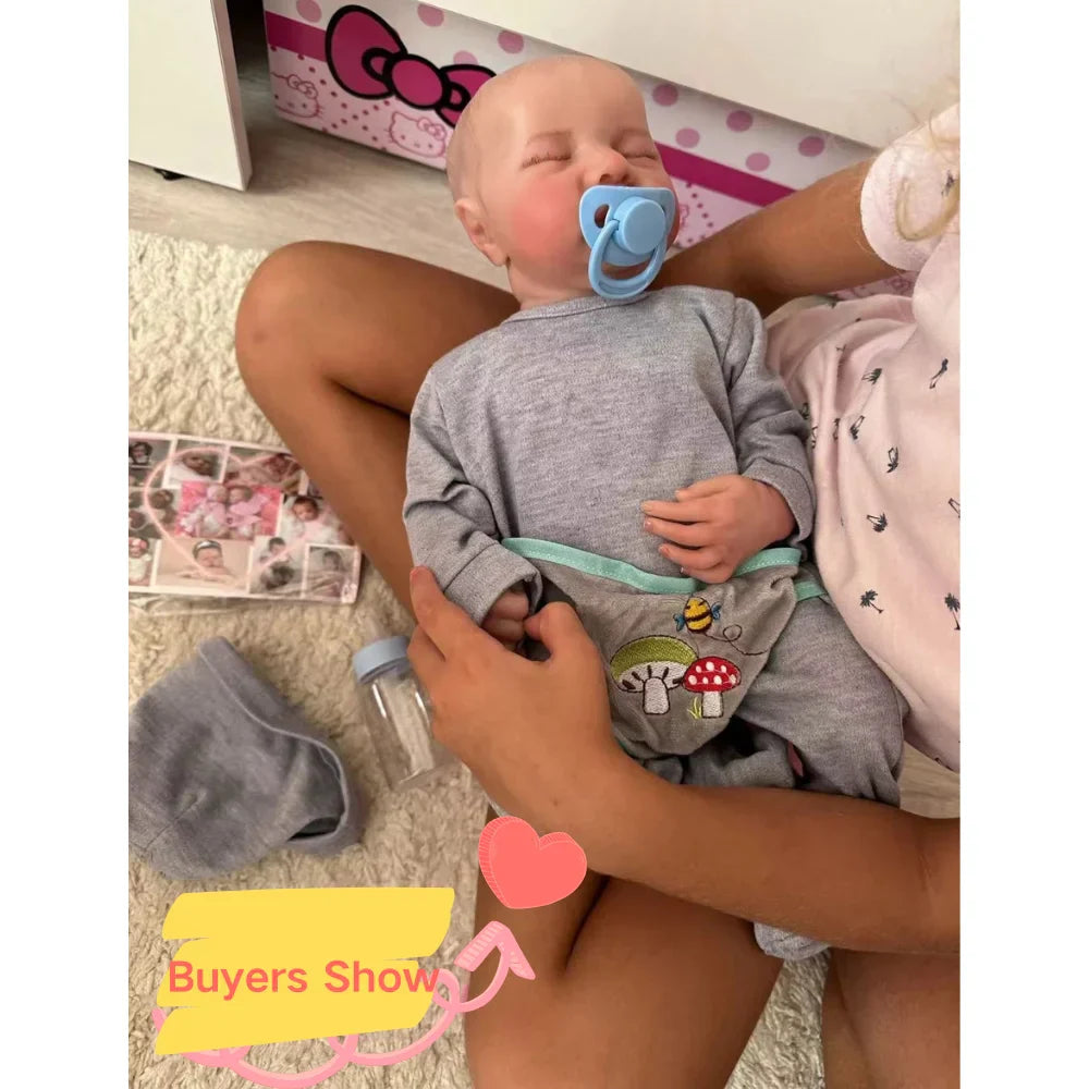 46CM Reborn Baby Doll Levi Mixed Silicone Vinyl