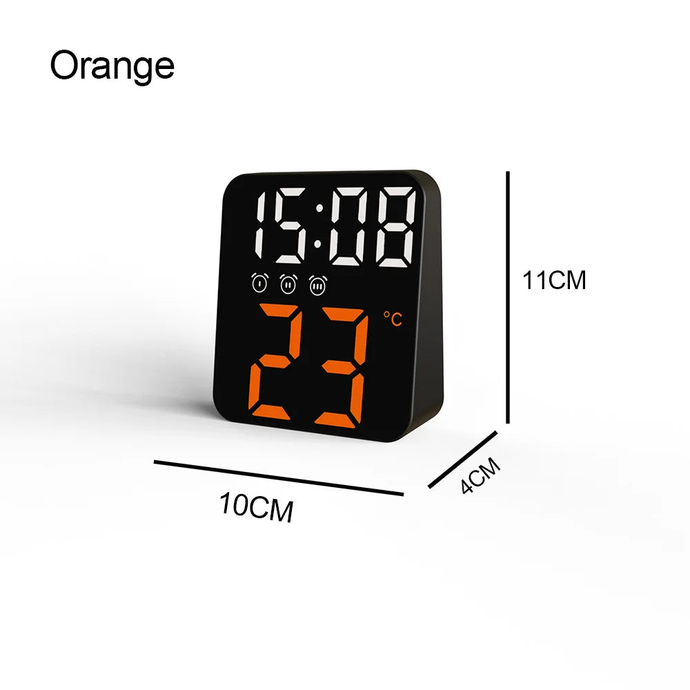 Digital Alarm Clock for Bedrooms with Temperature Adjustable