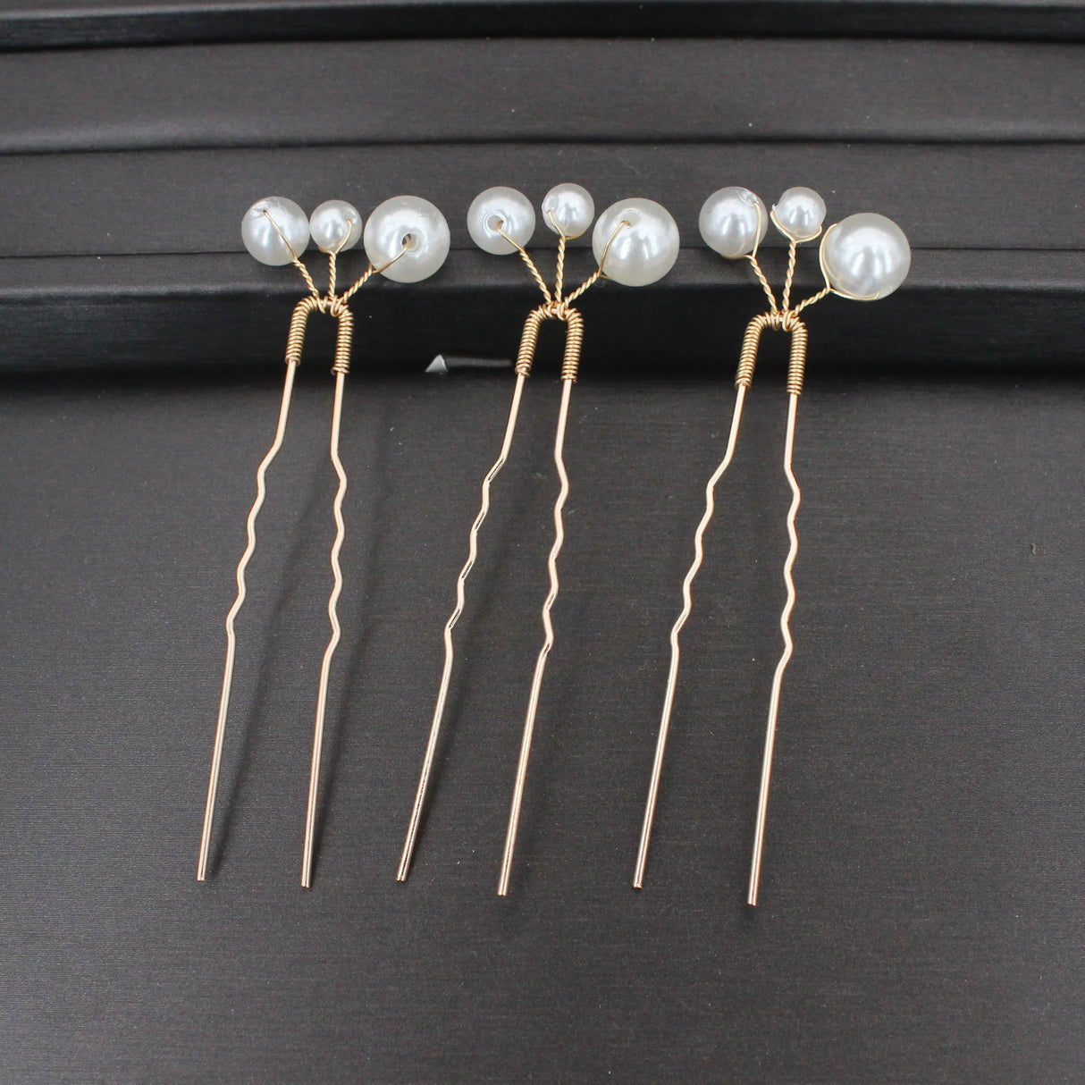 Fashion Metal U Shape Pearl Hairpin Clips Wedding