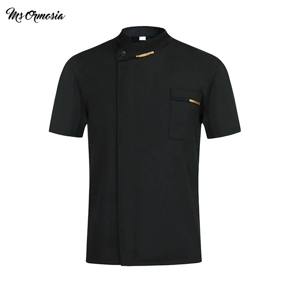 MSORMOSIA quality Chef Waiter Uniform Short Sleeve Kitchen