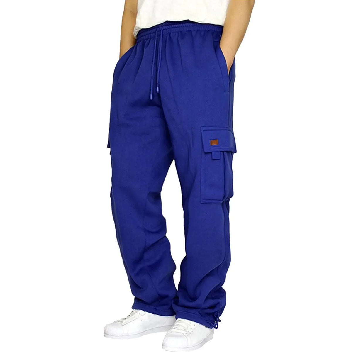 Mens Long cargo pants Solid color 2024 new