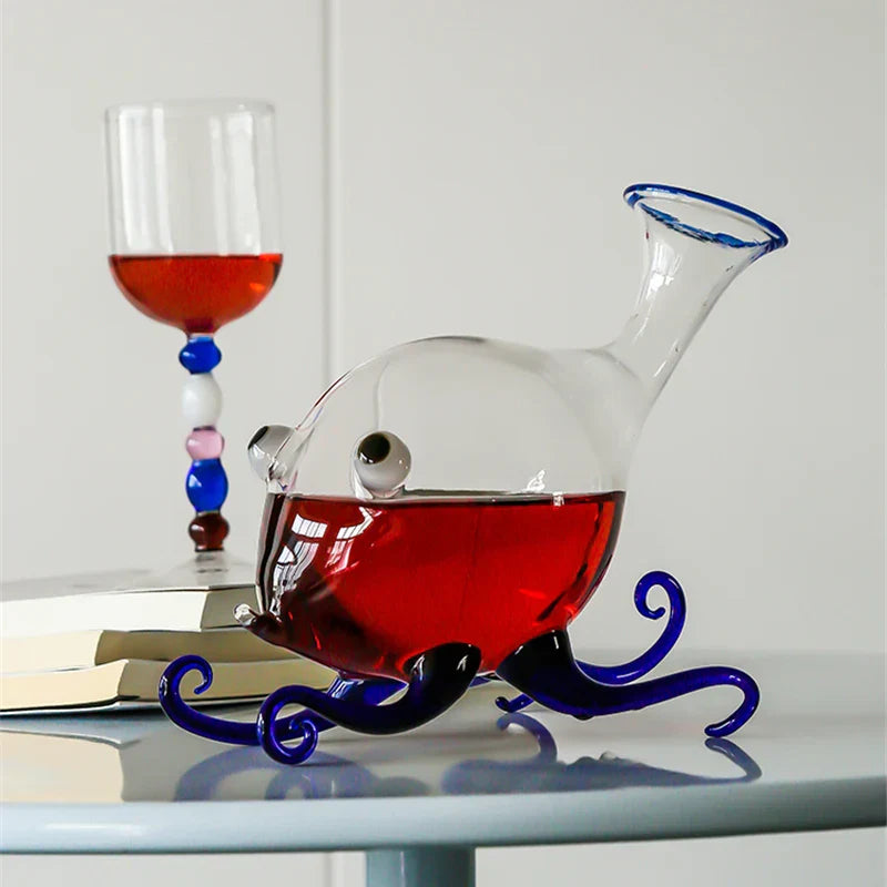Glass Wine Decanter Handmade Creative Octopus Wine Decanter