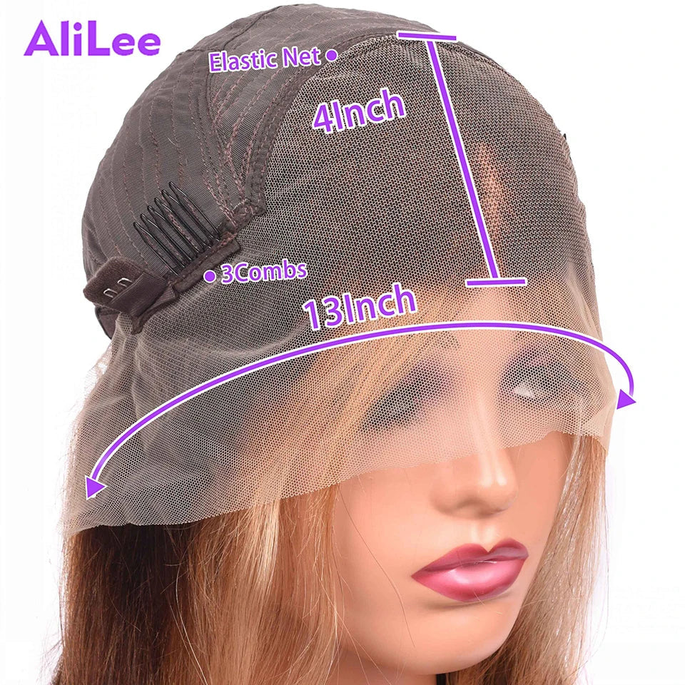 Ash Blonde Color Straight 13X4 13X6 Lace Frontal