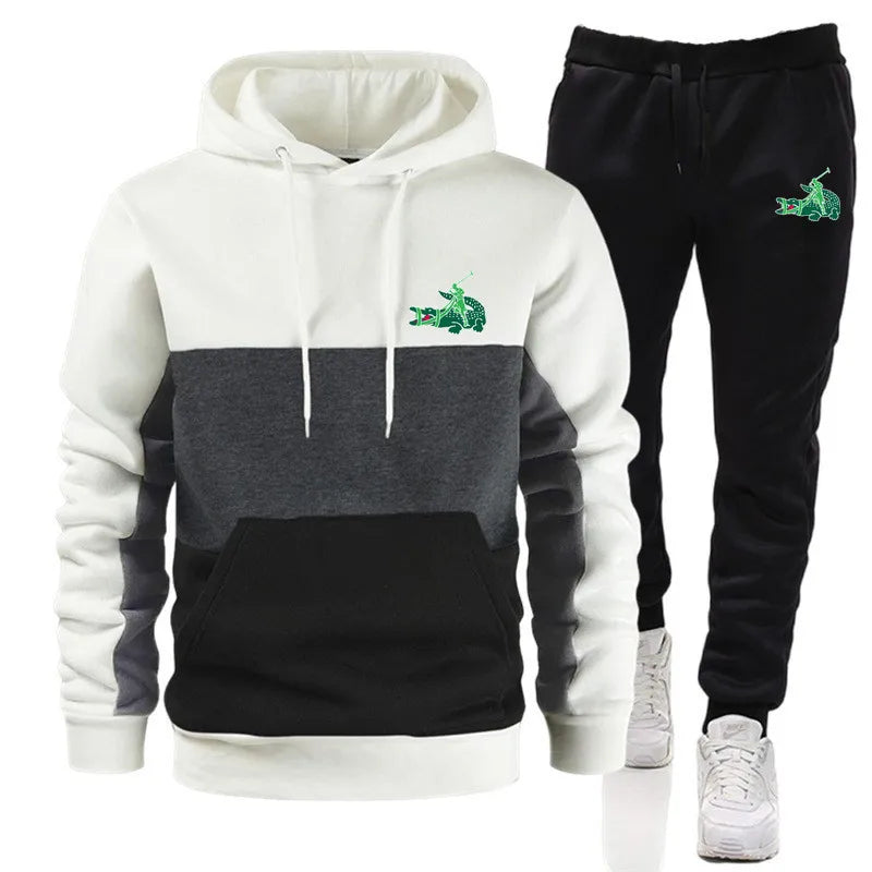 2024 Spring Autumn Men Tracksuit Patchwork color Sportswear