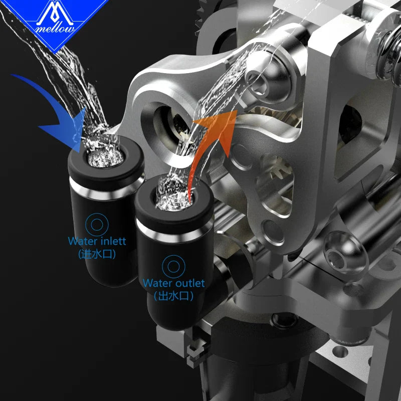 Mellow CNC All Metal Vz-Hextrudort-Low/WC Extruder With 8T/10T
