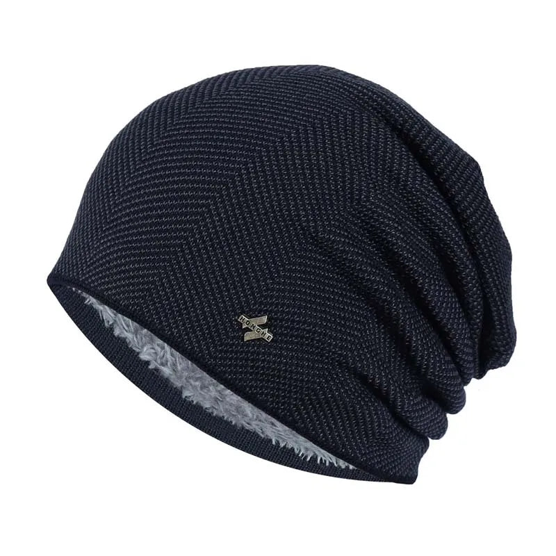 Winter Thick Warm Plush Baggy Beanies Hat For