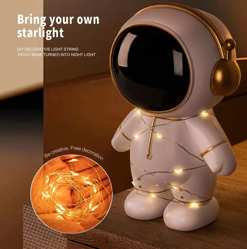 Money Box Astronaut Children Gift Creative DIY Light