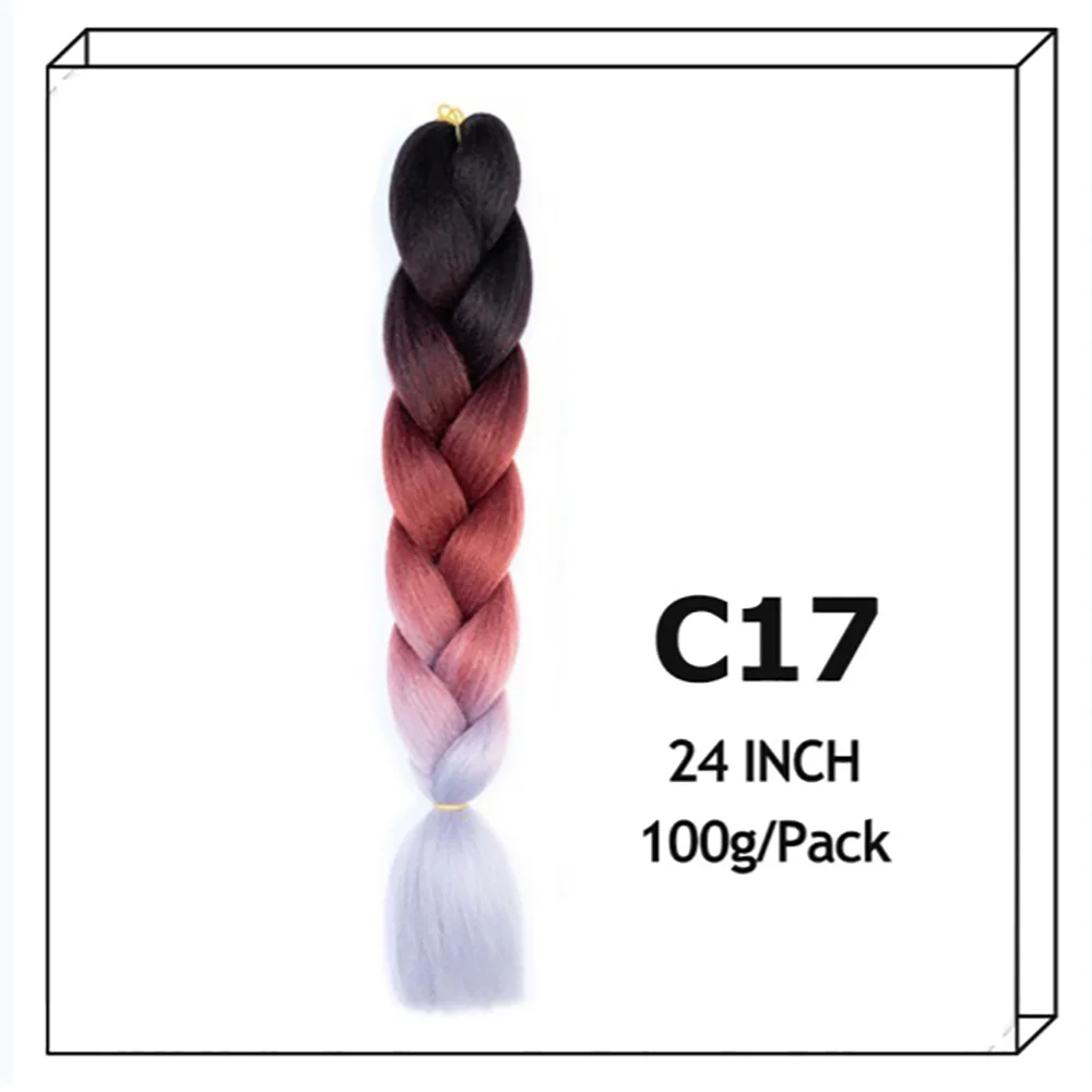 24Inch Synthetic Long Jumbo Ombre Braiding Hair For