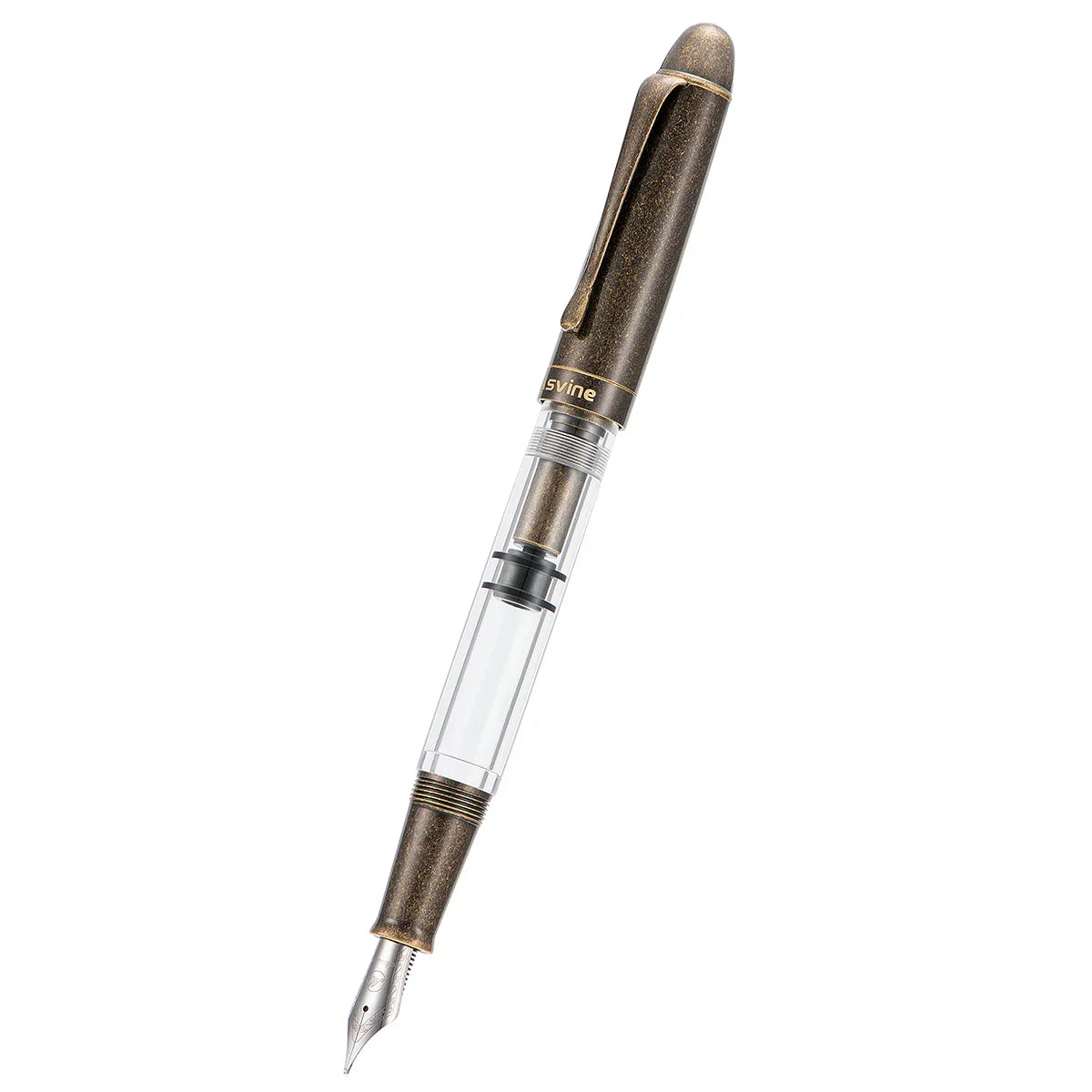 Brass Asvine P30 Piston Fountain Pen Torpedo Shape