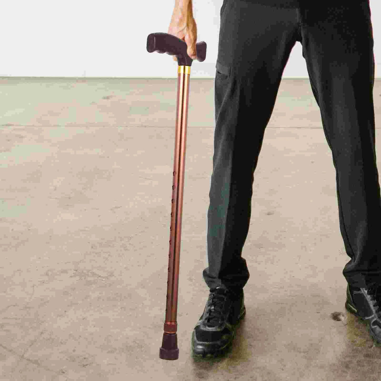 Curved Handle Hiking Stick Mens Cane Self Standing