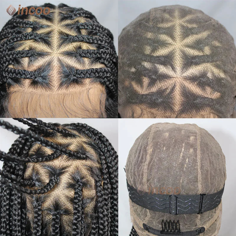 Full Lace Braided wigs 360 Lace Front Box