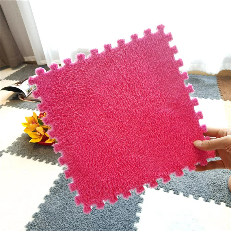 Soft Plush Baby Play Mat EVA Foam Children's