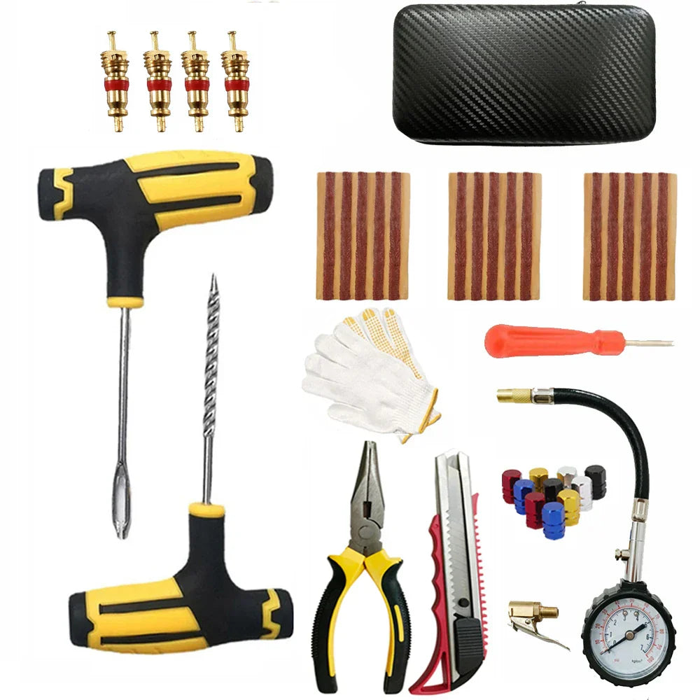 Car Repair Tool Kit Emergency Tubeless Tire Storage